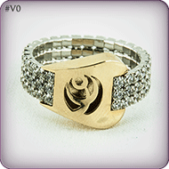 Vereničko prstenje od kobinovanog zlata